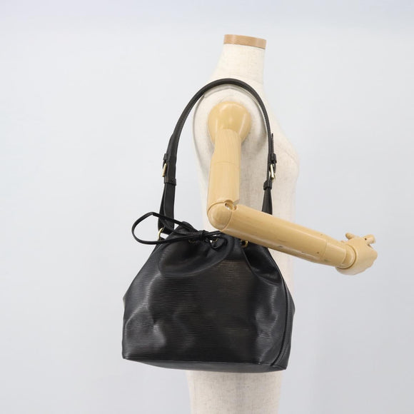 LOUIS VUITTON Epi Petit Noe Shoulder Bag Black M44102 LV Auth 196225