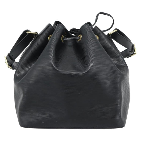 LOUIS VUITTON Epi Petit Noe Shoulder Bag Black M44102 LV Auth 196225