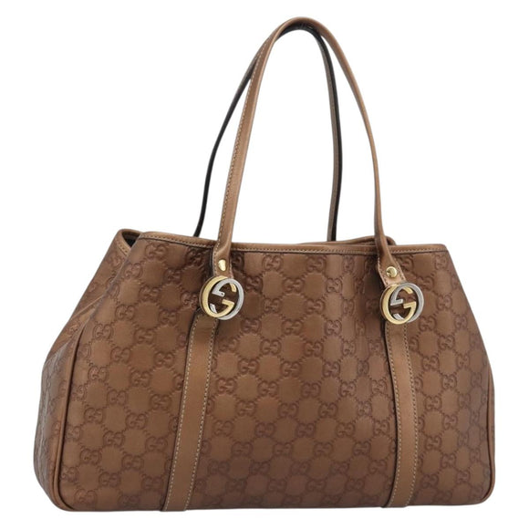 LOUIS VUITTON Guccissima Miss GG Tote Bag Leather Bronze 232957 LV Auth 196226A