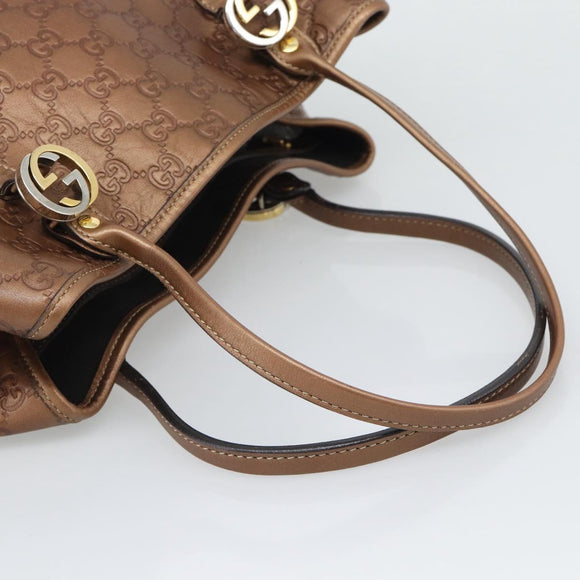 LOUIS VUITTON Guccissima Miss GG Tote Bag Leather Bronze 232957 LV Auth 196226A