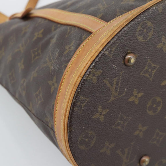 LOUIS VUITTON Monogram Bucket GM Shoulder Bag M42236 LV Auth 196227