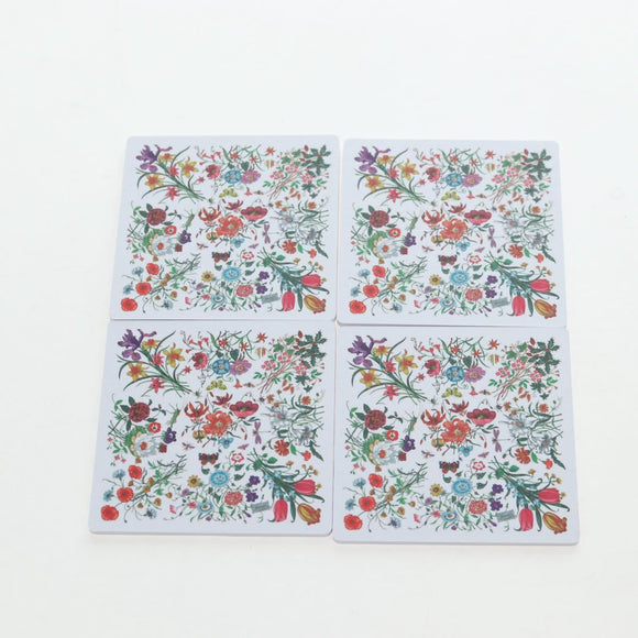 GUCCI Flora Coaster Set White Auth 196229M