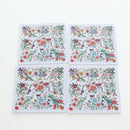 GUCCI Flora Coaster Set White Auth 196229M-5