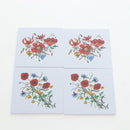 GUCCI Flora Coaster Set White Auth 196229M-6