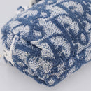 Christian Dior Trotter Canvas Hand Bag pile Blue Auth 196236A-10