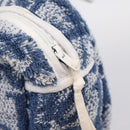 Christian Dior Trotter Canvas Hand Bag pile Blue Auth 196236A-14