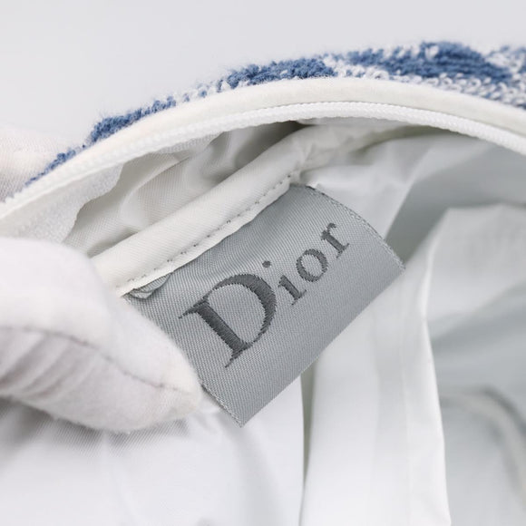 Christian Dior Trotter Canvas Hand Bag pile Blue Auth 196236A