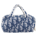 Christian Dior Trotter Canvas Hand Bag pile Blue Auth 196236A-3