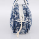 Christian Dior Trotter Canvas Hand Bag pile Blue Auth 196236A-4