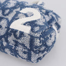 Christian Dior Trotter Canvas Hand Bag pile Blue Auth 196236A-9