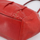 Miu Miu Hand Bag Leather Red Silver Auth 196237A-10