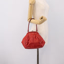 Miu Miu Hand Bag Leather Red Silver Auth 196237A-20