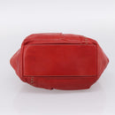 Miu Miu Hand Bag Leather Red Silver Auth 196237A-9