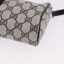 GUCCI GG Supreme Sherry Line Shoulder Bag PVC Navy Gold 89 02 018 Auth 196238-15