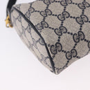 GUCCI GG Supreme Sherry Line Shoulder Bag PVC Navy Gold 89 02 018 Auth 196238-16