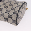GUCCI GG Supreme Sherry Line Shoulder Bag PVC Navy Gold 89 02 018 Auth 196238-17