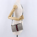 GUCCI GG Supreme Sherry Line Shoulder Bag PVC Navy Gold 89 02 018 Auth 196238-22