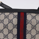 GUCCI GG Supreme Sherry Line Shoulder Bag PVC Navy Gold 89 02 018 Auth 196238-3