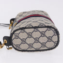GUCCI GG Supreme Sherry Line Shoulder Bag PVC Navy Gold 89 02 018 Auth 196238-5