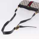 GUCCI GG Supreme Sherry Line Shoulder Bag PVC Navy Gold 89 02 018 Auth 196238-8