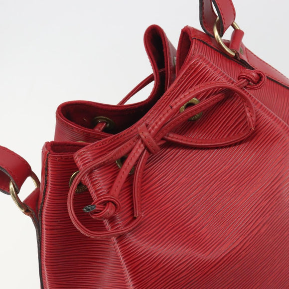 LOUIS VUITTON Epi Petit Noe Shoulder Bag Red M44107 LV Auth 196245