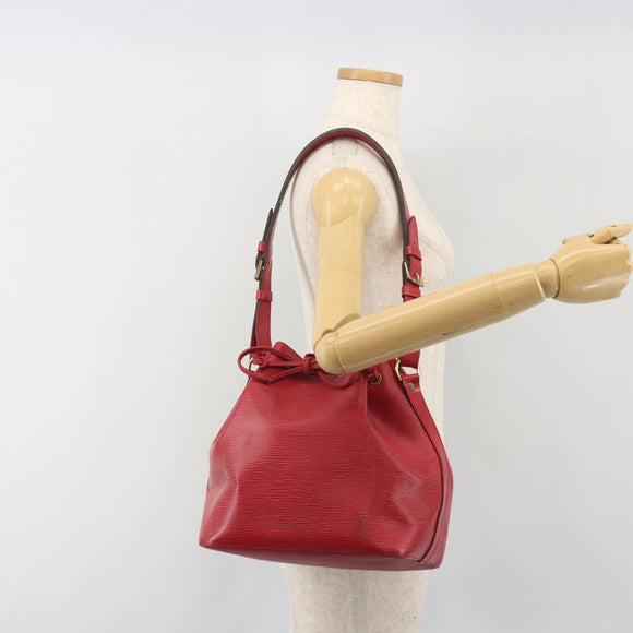 LOUIS VUITTON Epi Petit Noe Shoulder Bag Red M44107 LV Auth 196245