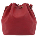 LOUIS VUITTON Epi Petit Noe Shoulder Bag Red M44107 LV Auth 196245-2