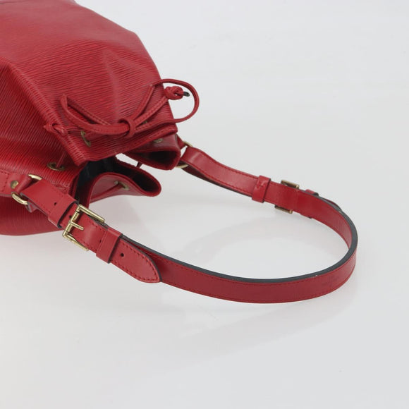 LOUIS VUITTON Epi Petit Noe Shoulder Bag Red M44107 LV Auth 196245