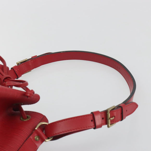 LOUIS VUITTON Epi Petit Noe Shoulder Bag Red M44107 LV Auth 196245