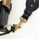 Christian Dior Lockbox Zodiac Bag Leather 2017 limited Black Gold Auth 196246M-15