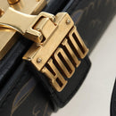 Christian Dior Lockbox Zodiac Bag Leather 2017 limited Black Gold Auth 196246M-20