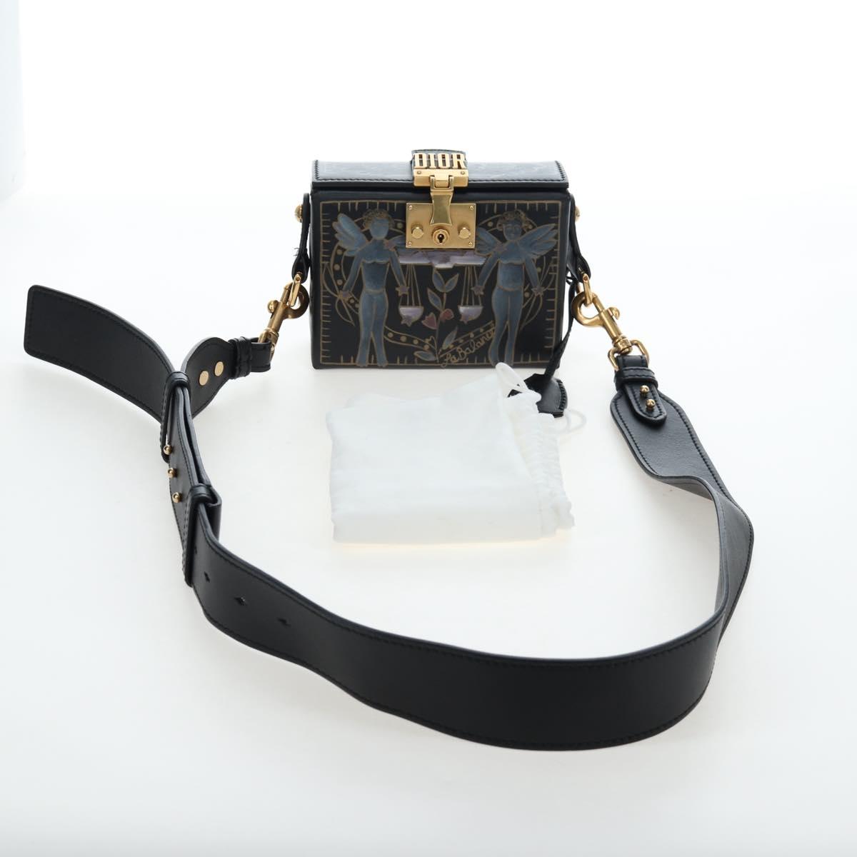 Christian Dior Lockbox Zodiac Bag Leather 2017 limited Black Gold