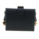 Christian Dior Lockbox Zodiac Bag Leather 2017 limited Black Gold Auth 196246M-2