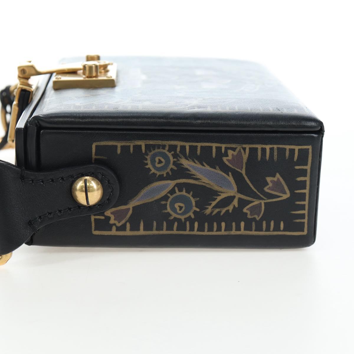 Christian Dior Lockbox Zodiac Bag Leather 2017 limited Black Gold