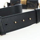 Christian Dior Lockbox Zodiac Bag Leather 2017 limited Black Gold Auth 196246M-8