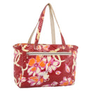 CHANEL High Summer Tote Bag PVC Canvas Red CC Auth 196247-1