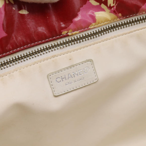 CHANEL High Summer Tote Bag PVC Canvas Red CC Auth 196247