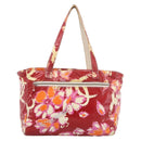 CHANEL High Summer Tote Bag PVC Canvas Red CC Auth 196247-13