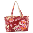 CHANEL High Summer Tote Bag PVC Canvas Red CC Auth 196247-2