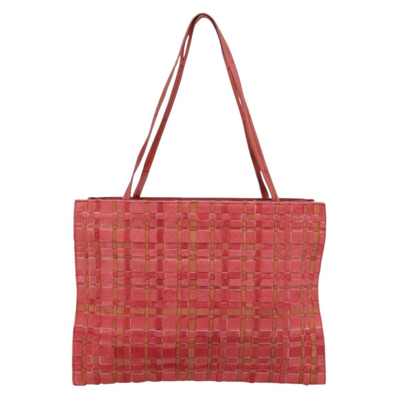 BOTTEGA VENETA INTRECCIATO Tote Bag Leather Pink Auth 196248A