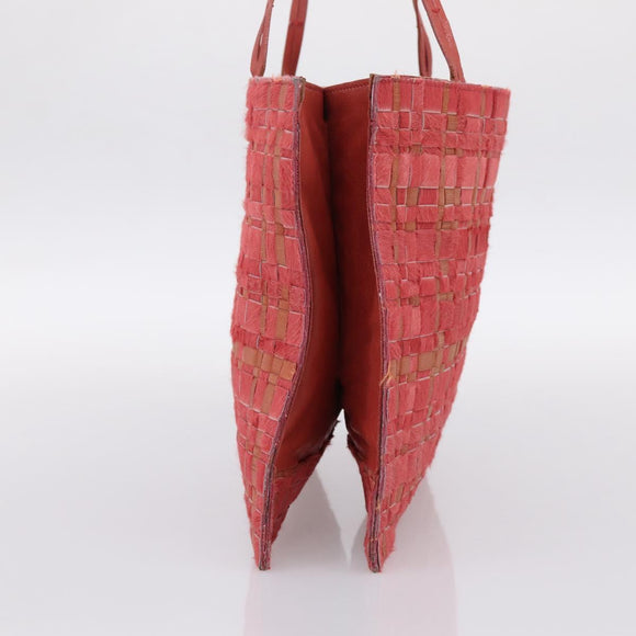 BOTTEGA VENETA INTRECCIATO Tote Bag Leather Pink Auth 196248A