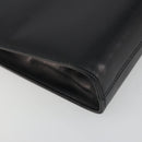 Salvatore Ferragamo Gancini Chain Shoulder Bag Leather Black Gold Auth 196249-14