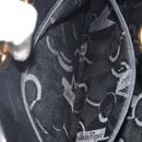 Salvatore Ferragamo Gancini Chain Shoulder Bag Leather Black Gold Auth 196249-21