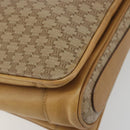 CELINE Macadam Canvas Shoulder Bag PVC Beige Gold Auth 196251-15
