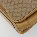 CELINE Macadam Canvas Shoulder Bag PVC Beige Gold Auth 196251-16