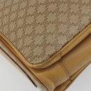 CELINE Macadam Canvas Shoulder Bag PVC Beige Gold Auth 196251-18