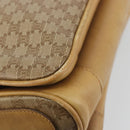 CELINE Macadam Canvas Shoulder Bag PVC Beige Gold Auth 196251-9