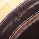 CELINE Macadam Canvas Shoulder Bag PVC Beige Gold Auth 196251-20