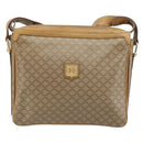 CELINE Macadam Canvas Shoulder Bag PVC Beige Gold Auth 196251-13