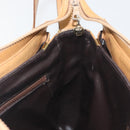 CELINE Macadam Canvas Shoulder Bag PVC Beige Gold Auth 196251-21